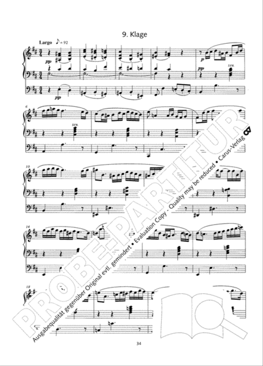 Zwolf Charakterstucke op. 156 Organ Solo scores gallery preview page 35