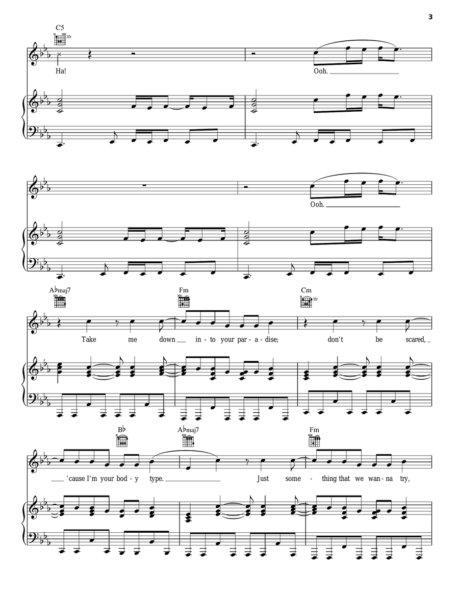 Cool For The Summer Piano, Vocal, Guitar scores gallery preview page 3