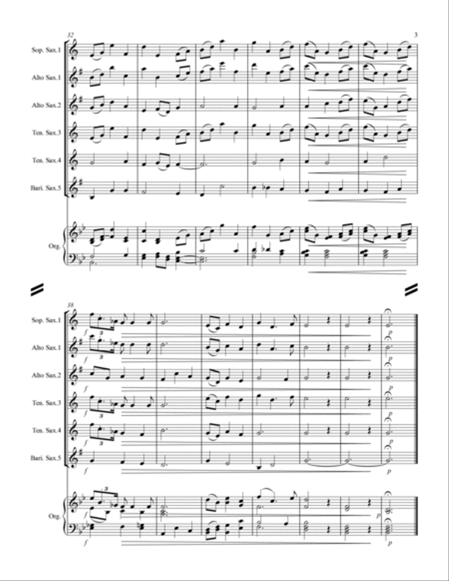 Elgar - Nimrod from Enigma Variations (for Saxophone Quintet SATTB or AATTB) Saxophone Quintet scores gallery preview page 4