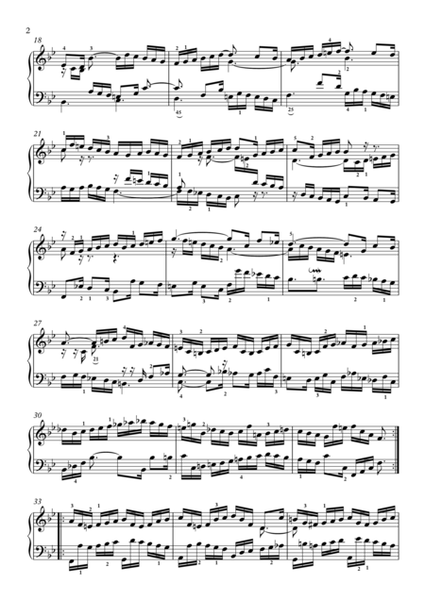 Prelude and Fugue (3 parts) in B flat Major BWV 890