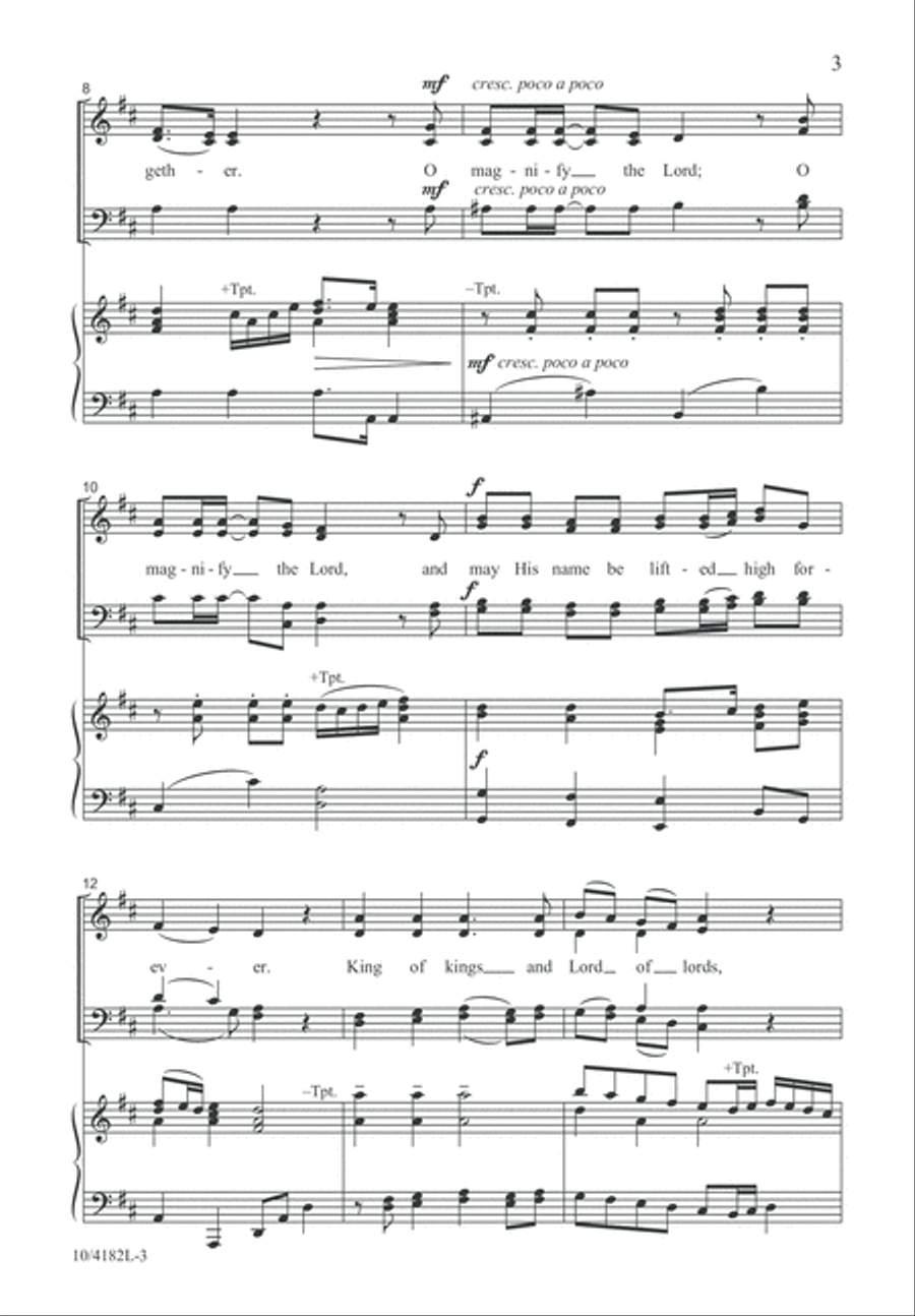 O Magnify the Lord 4-Part scores gallery preview page 4