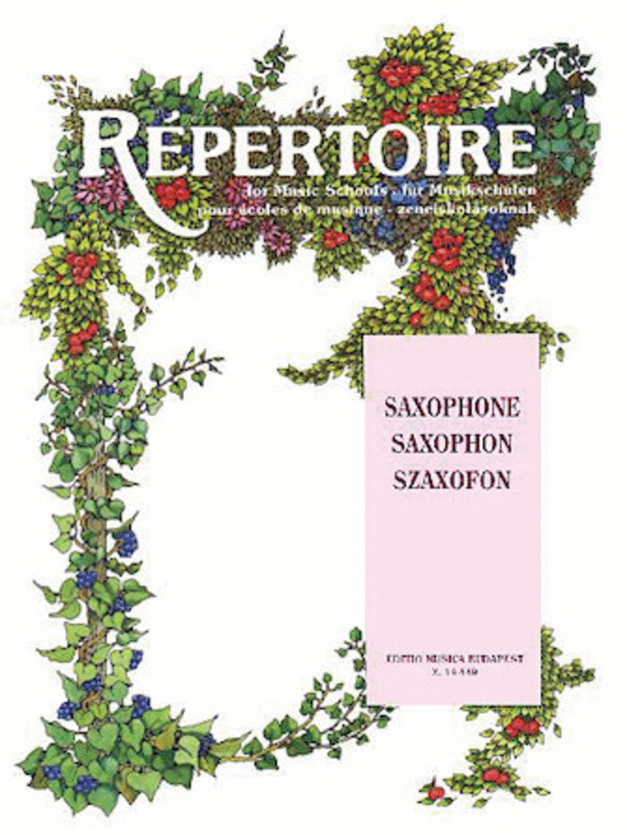Repertoire For Music Schools Saxophone Solo
