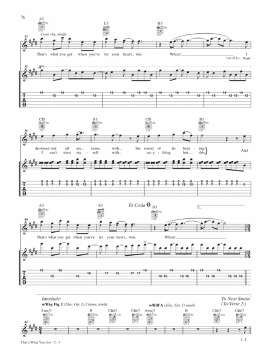 That's What You Get Guitar Tablature scores gallery preview page 3