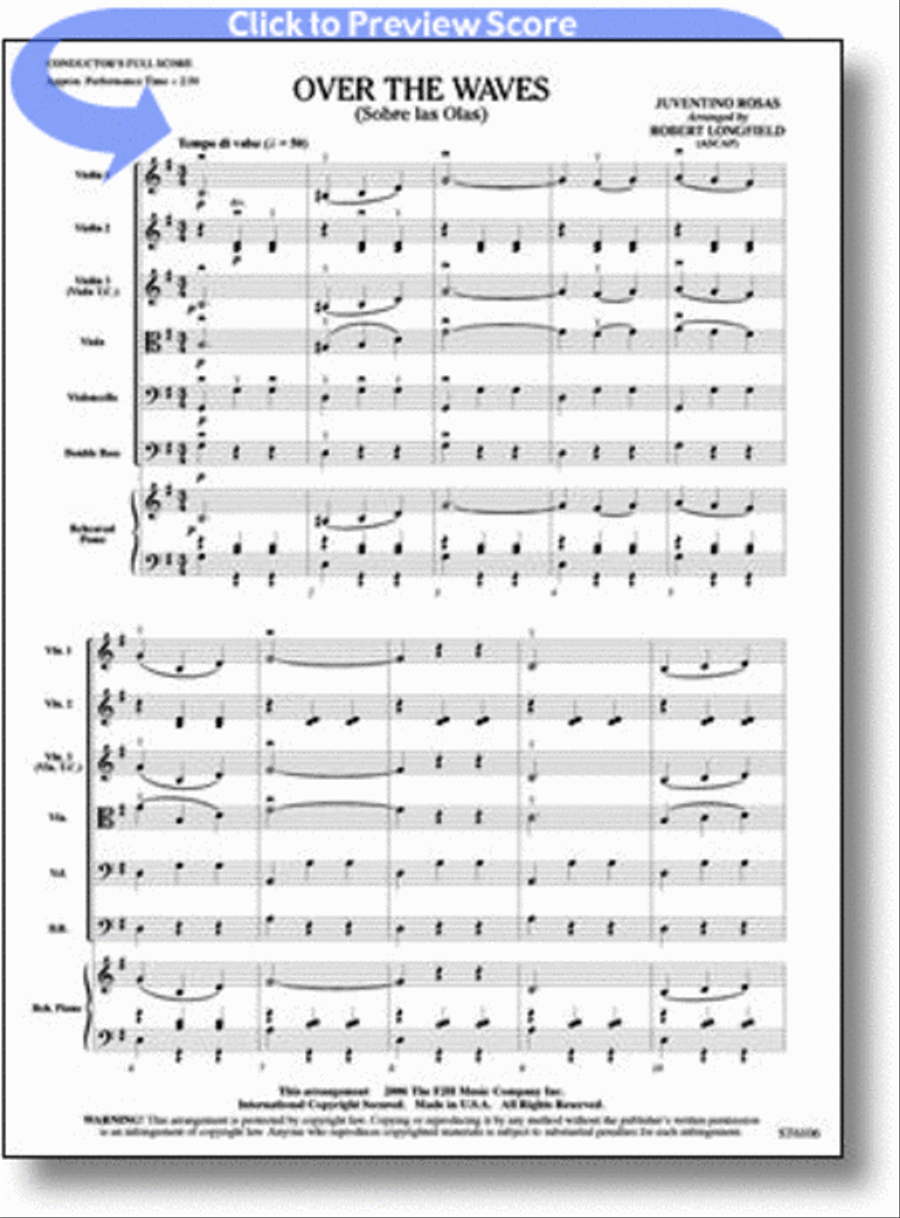 Over the Waves String Orchestra scores gallery preview page 1