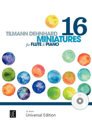 Book cover for 16 Miniatures for Flute & Piano