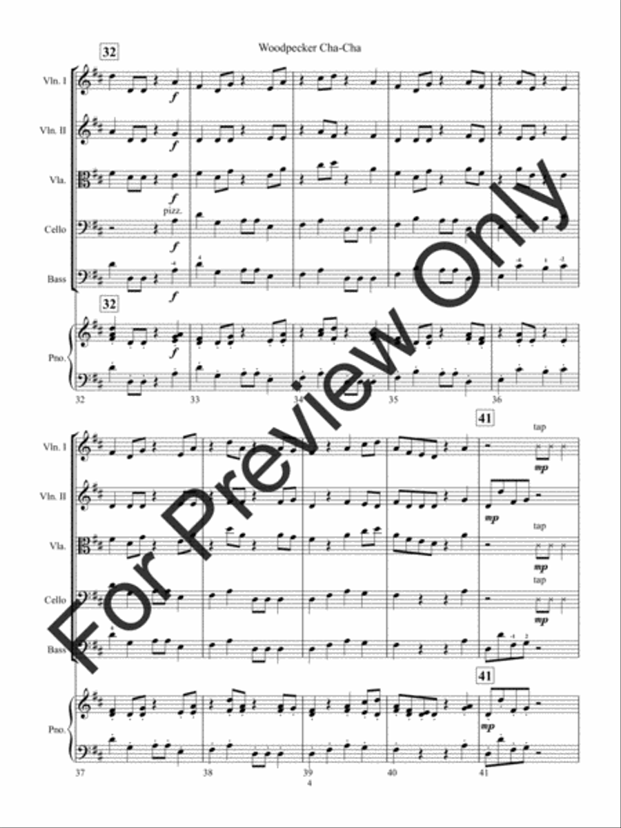 Woodpecker Cha-Cha String Orchestra scores gallery preview page 7