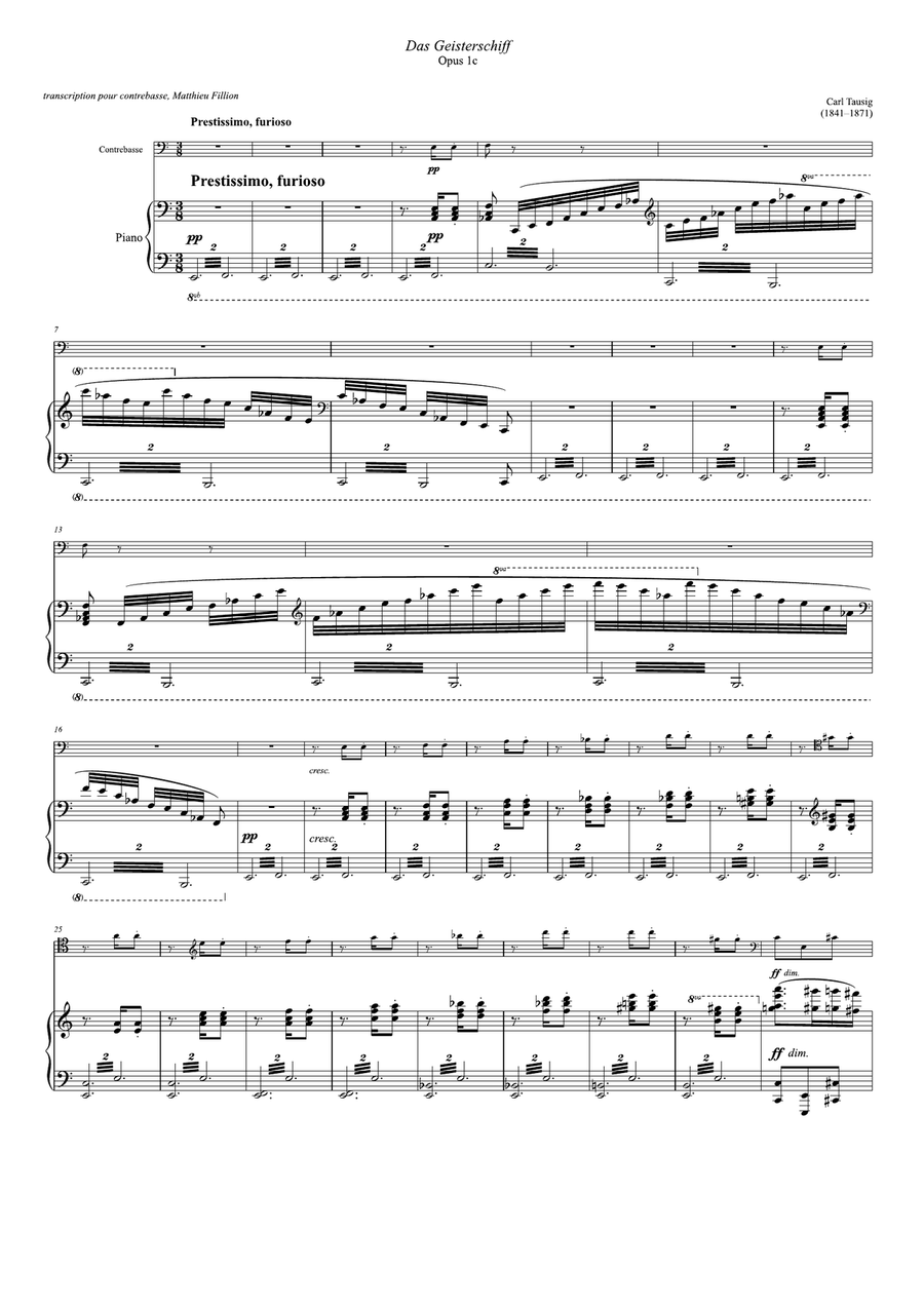 The Ghost Ship Double Bass scores gallery preview page 1