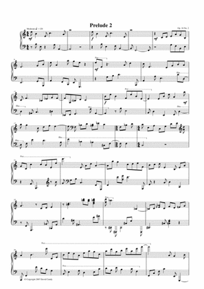Prelude for solo piano, Op. 16, No 2