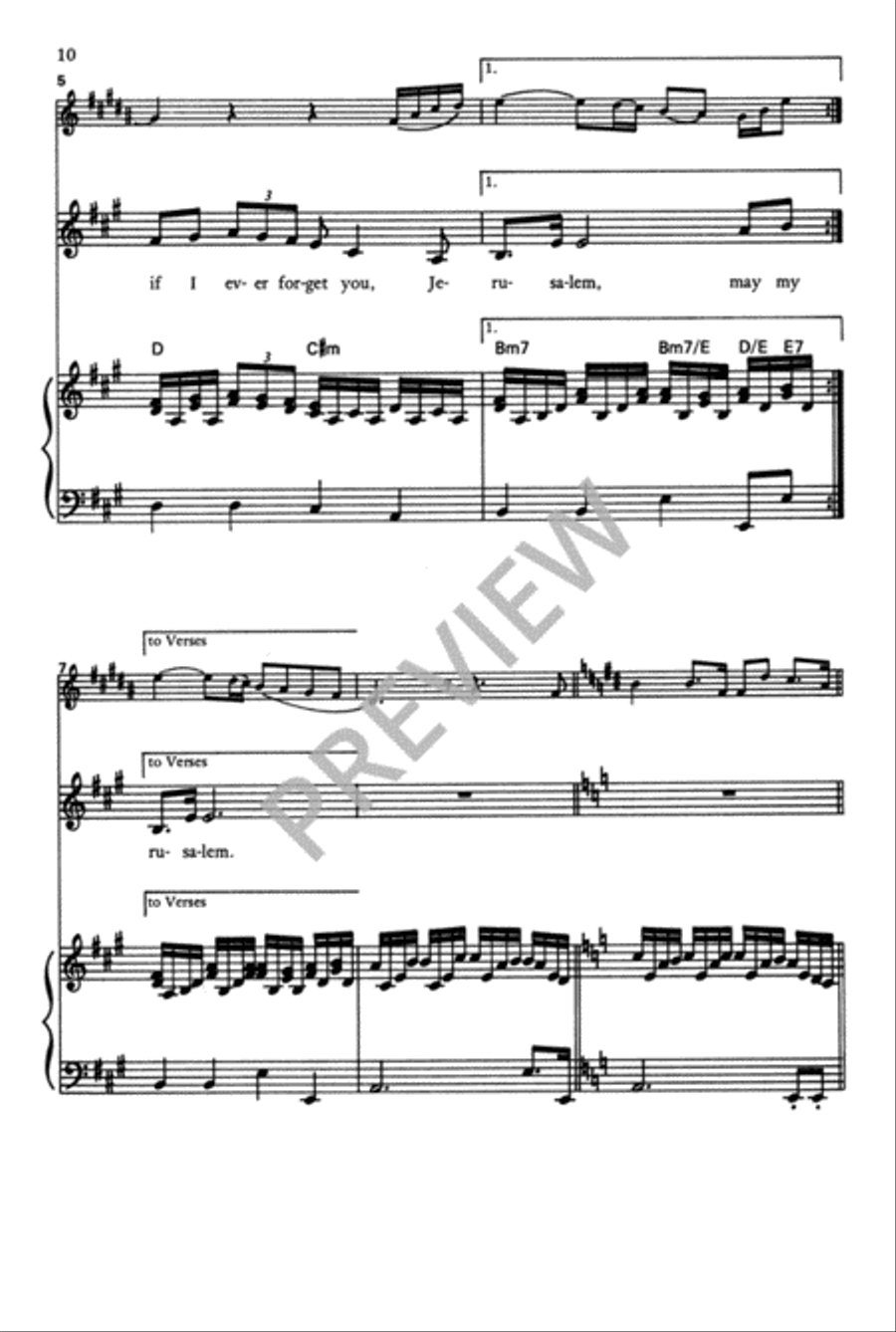 If I Forget You, Jerusalem Choir scores gallery preview page 11