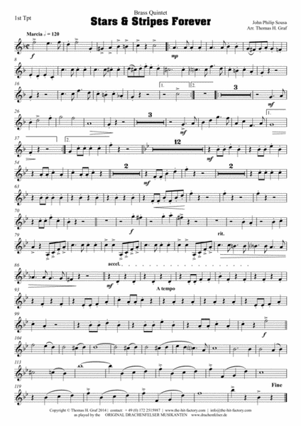Stars and Stripes forever - Sousa - Brass Quintet image number null
