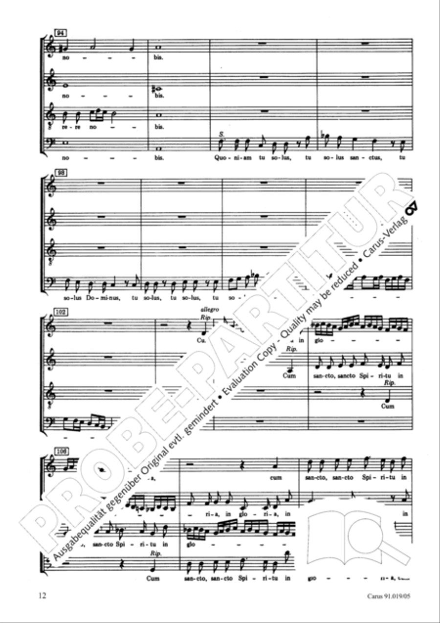 Non sine quare 4-Part scores gallery preview page 12