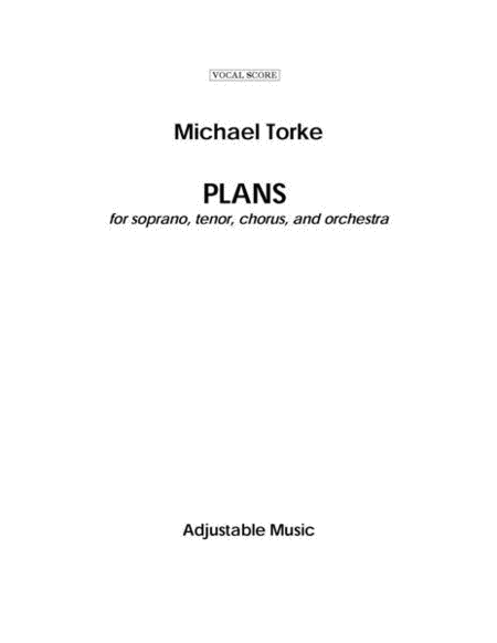 Plans (piano/vocal score)