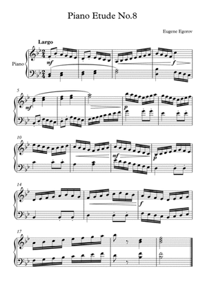 Book cover for Piano Etude No.8 in Bb Major