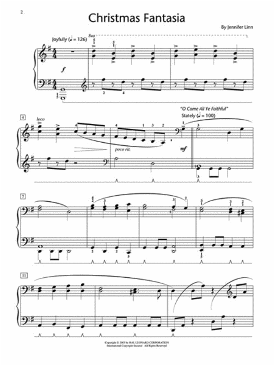 Christmas Fantasia – Level 4 Piano Method scores gallery preview page 2