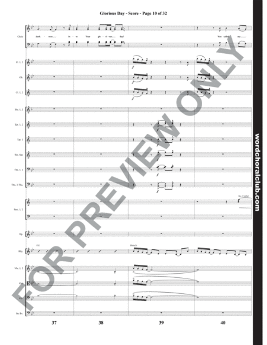 Glorious Day with Christ the Lord Is Risen Today - Orchestration Choir scores gallery preview page 11