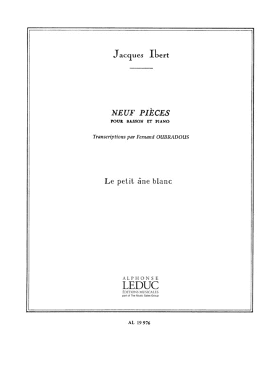 Le Petit Ane Blanc Bassoon Solo scores gallery preview page 1
