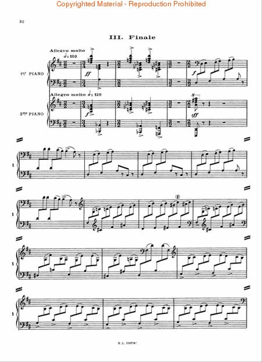 Concerto in D Minor for 2 Pianos and Orchestra Piano scores gallery preview page 4