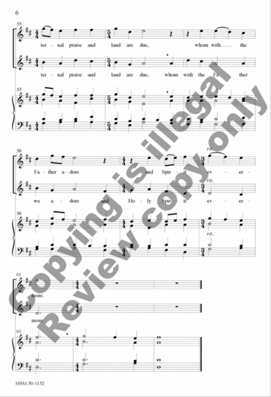 The God Whom Earth and Sea and Sky 4-Part scores gallery preview page 6