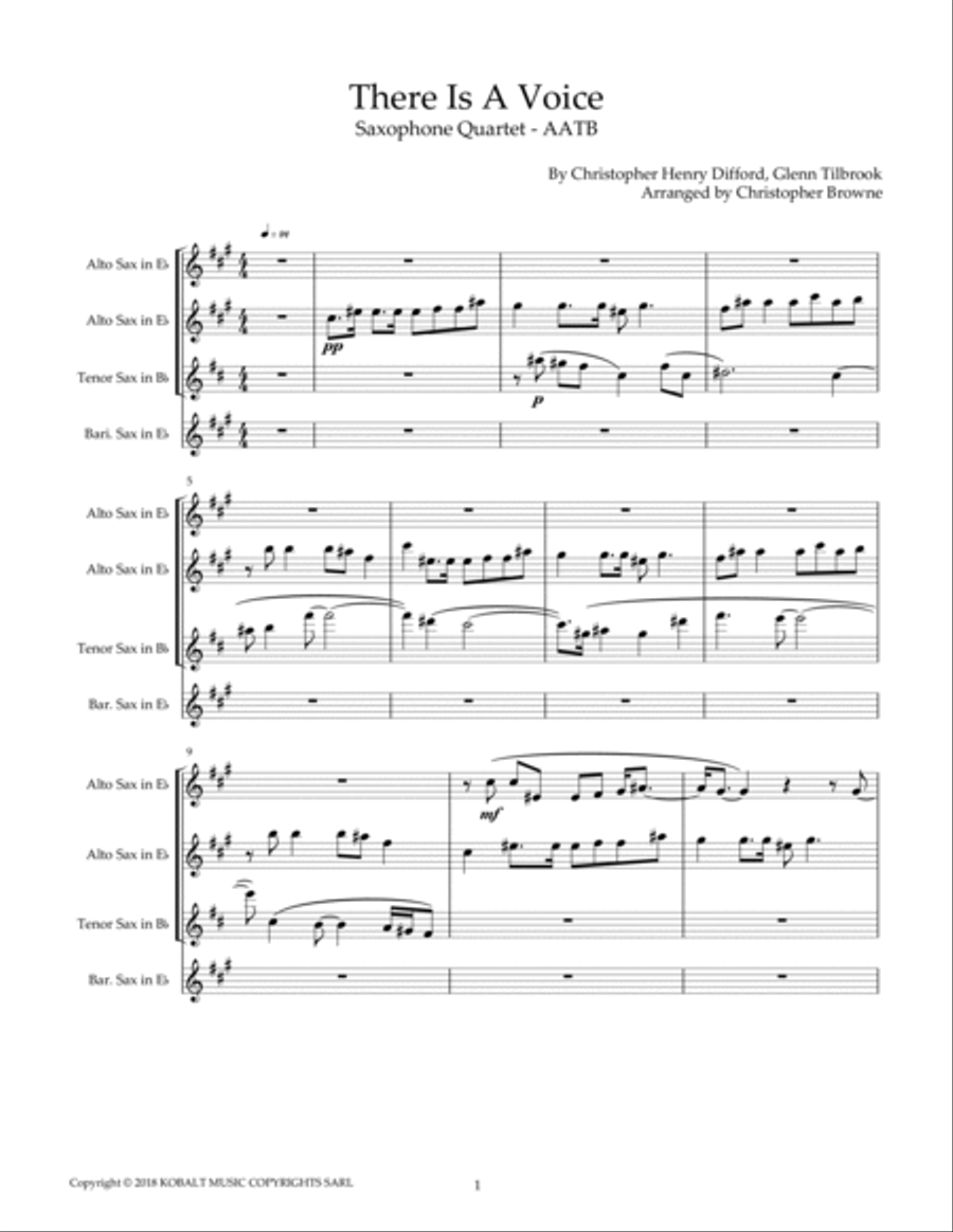 There Is A Voice Woodwind Quartet scores gallery preview page 2