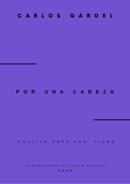 Por Una Cabeza - English Horn and Piano - W/Chords (Full Score and Parts) image number null
