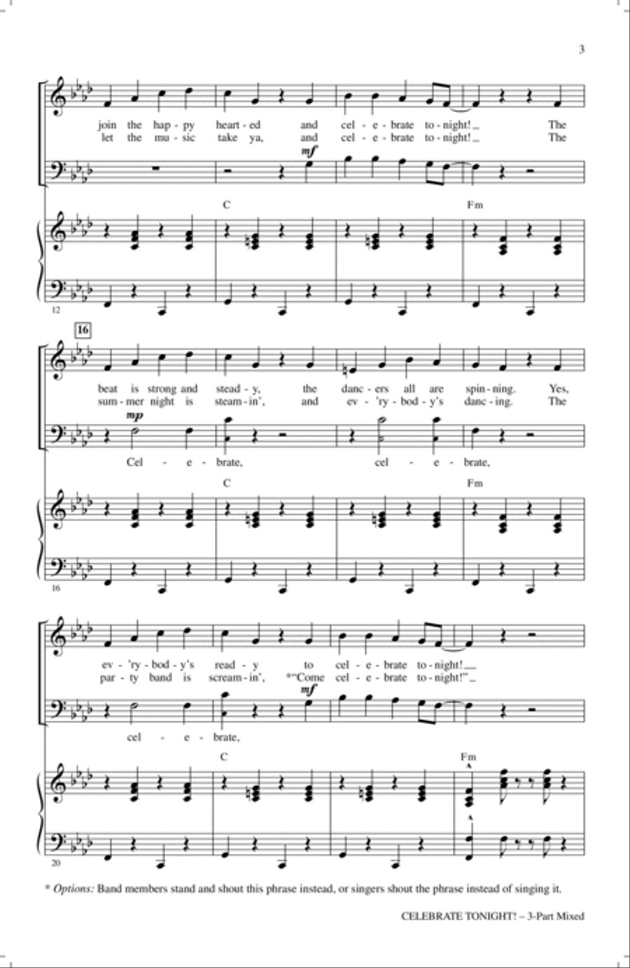 Celebrate Tonight! 3-Part scores gallery preview page 2