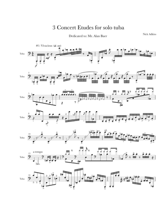 3 Concert Etudes for Solo Tuba