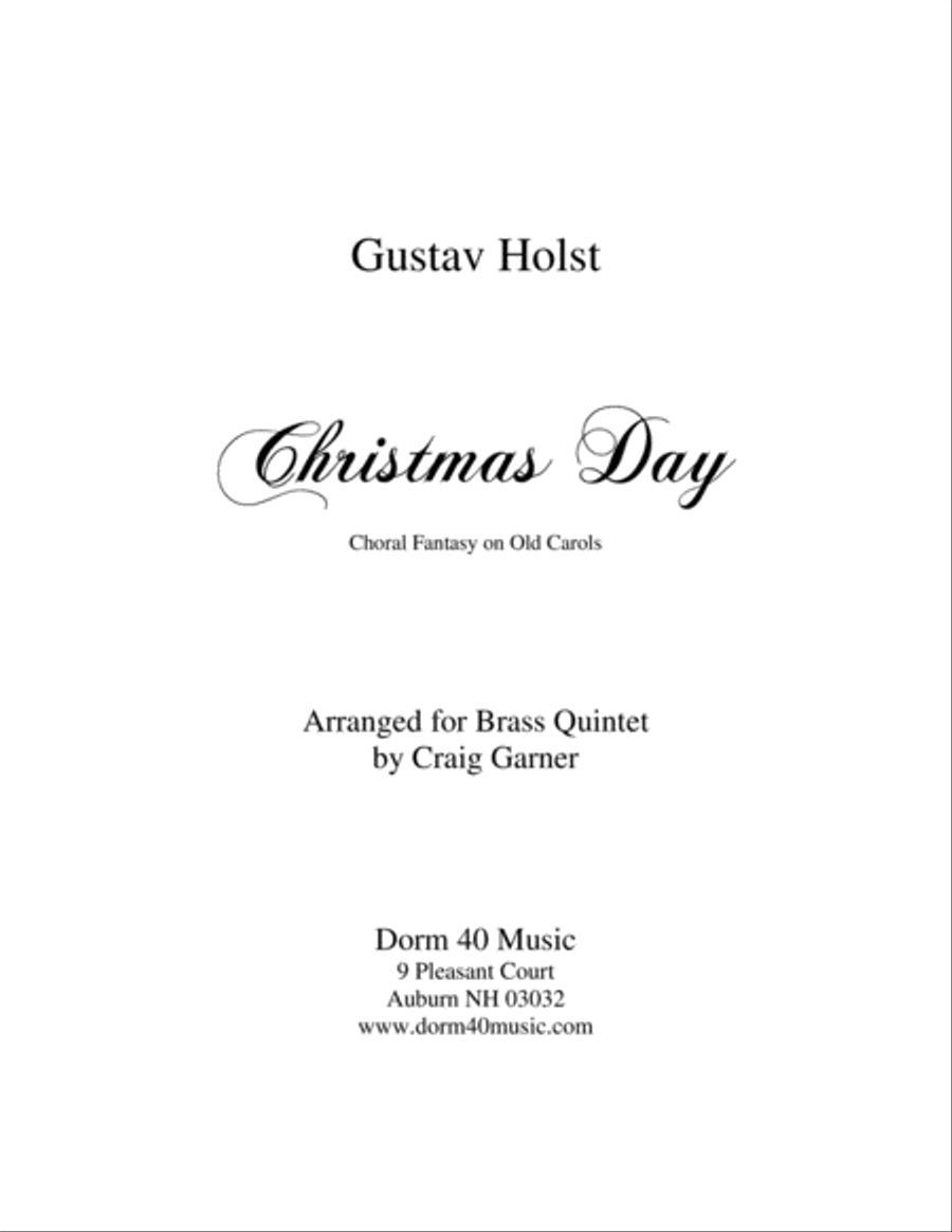 Christmas Day (Choral Fantasy on Old Carols) for Brass Quintet Brass Ensemble scores gallery preview page 1