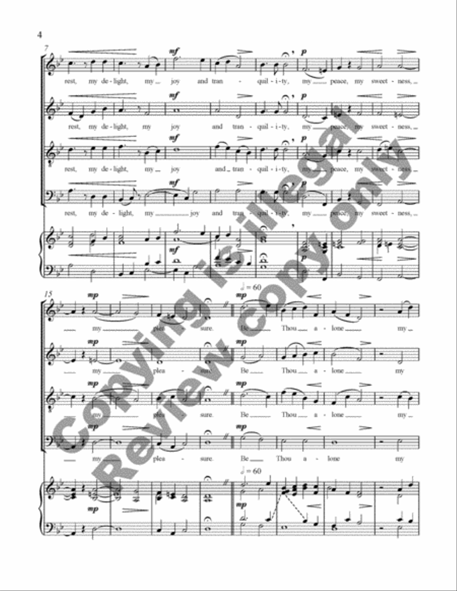 Be Thou alone Be Thou alone 4-Part scores gallery preview page 4