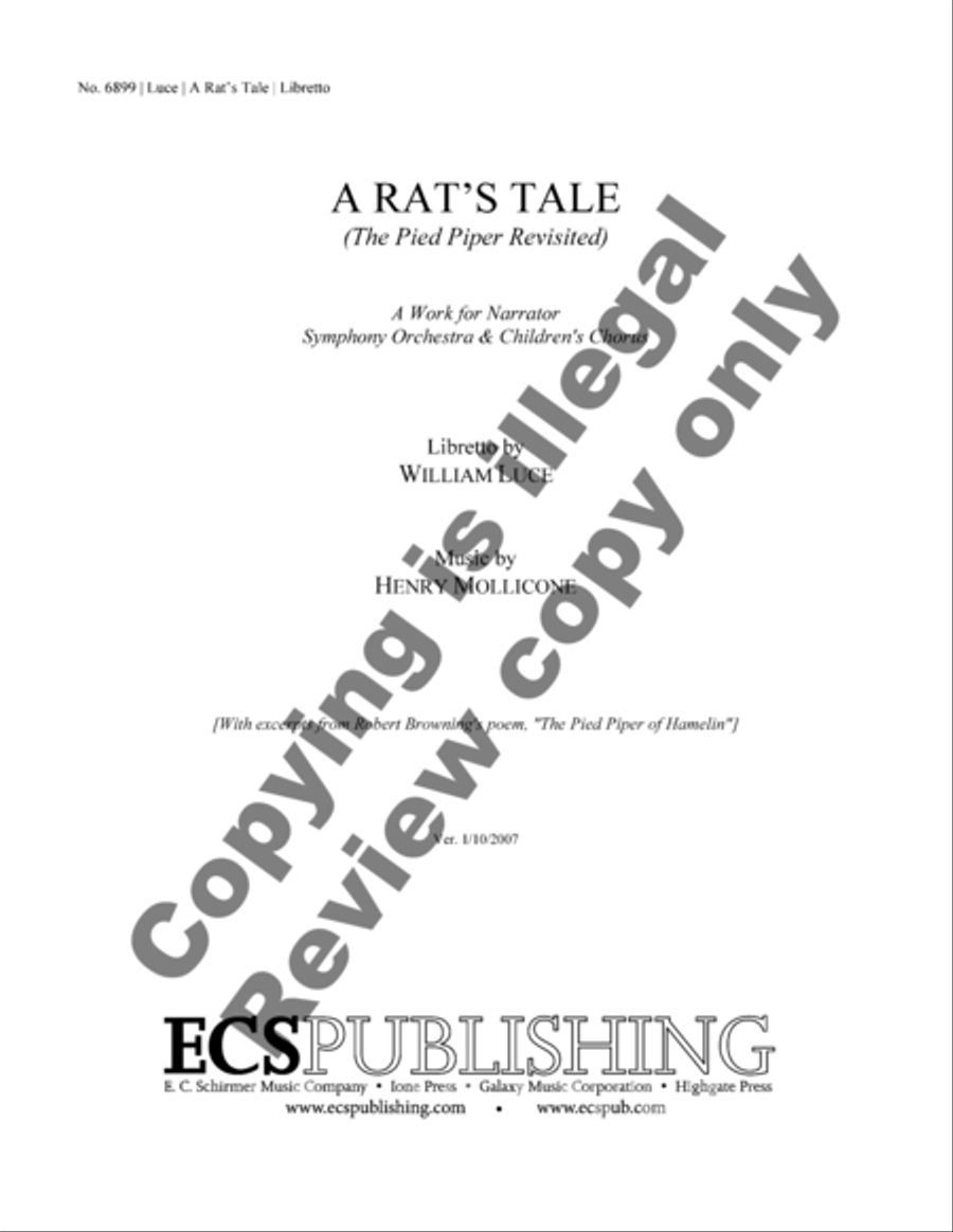 A Rat's Tale (Libretto) Choir scores gallery preview page 8