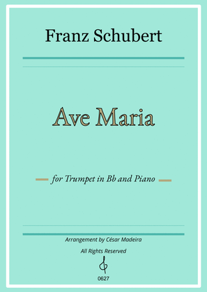 Book cover for Ave Maria by Schubert - Bb Trumpet and Piano (Full Score and Parts)