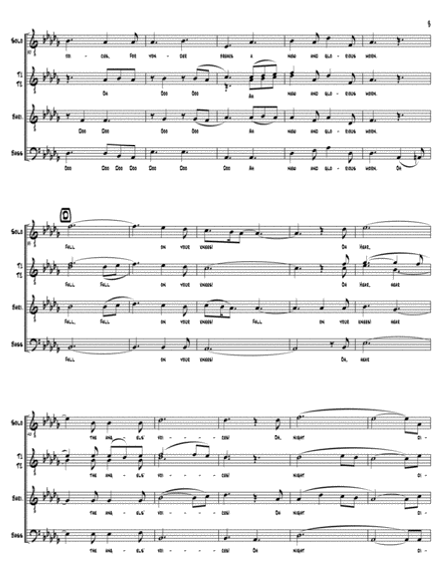 O Holy Night (as performed by Straight No Chaser) - TTBB TTBB scores gallery preview page 4
