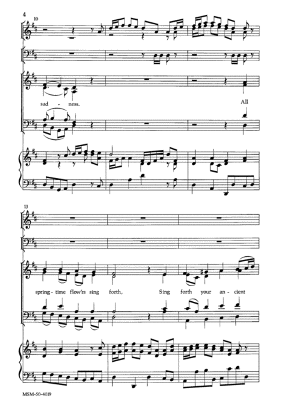 Awake, Now, Wintry Earth 4-Part scores gallery preview page 4