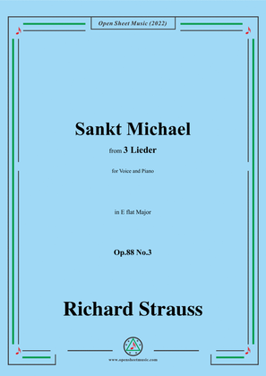 Book cover for Richard Strauss-Sankt Michael,in E flat Major,Op.88 No.3,for Voice and Piano