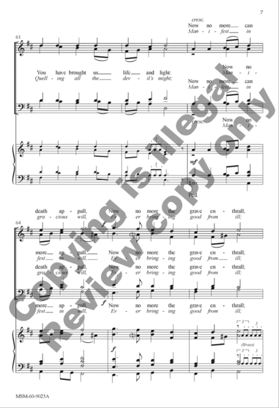 At the Lamb's High Feast We Sing Songs of Thankfulness and Praise 4-Part scores gallery preview page 7