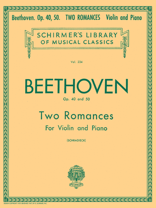 Book cover for 2 Romanze, Op. 40 and 50