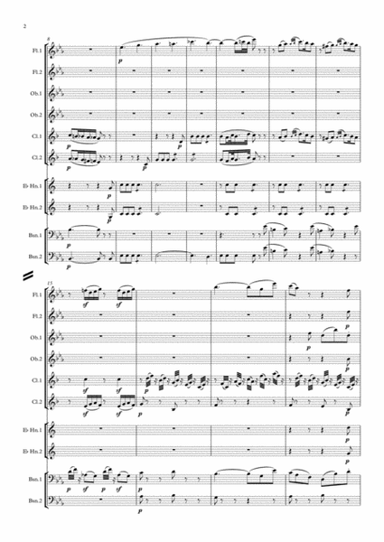 Mozart: Symphony No. 40 in G min KV550 Mvt.2 Andante - wind dectet image number null