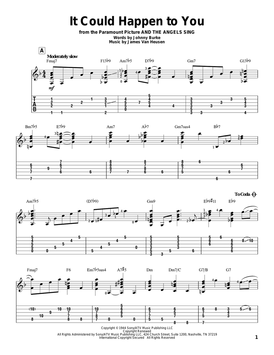 It Could Happen To You It Could Happen To You Electric Guitar scores gallery preview page 1