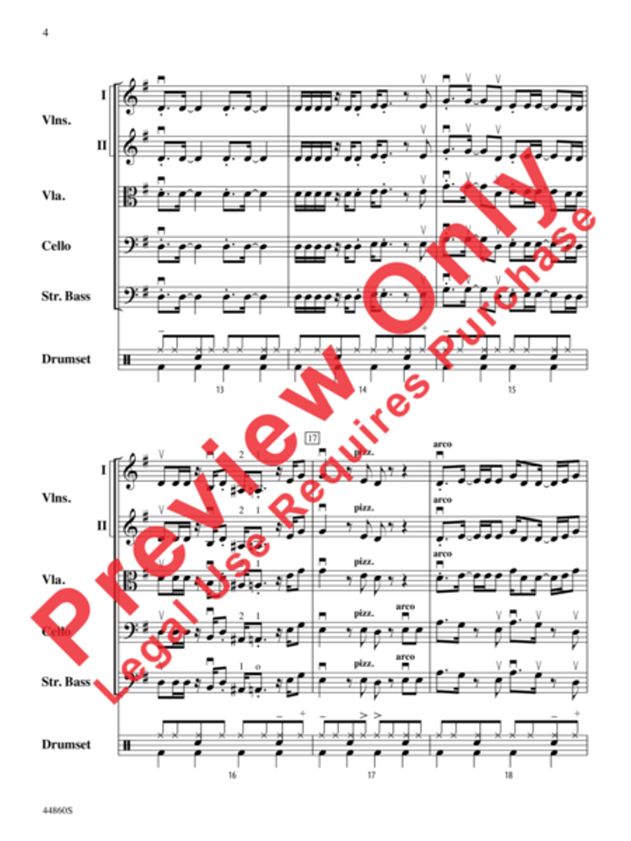 Uptown Funk String Orchestra scores gallery preview page 5