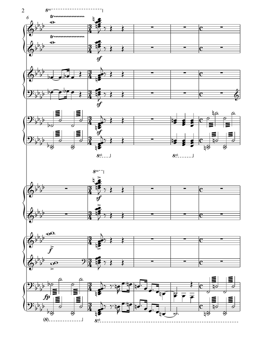 Hexameron for 6 pianists Small Ensemble scores gallery preview page 4