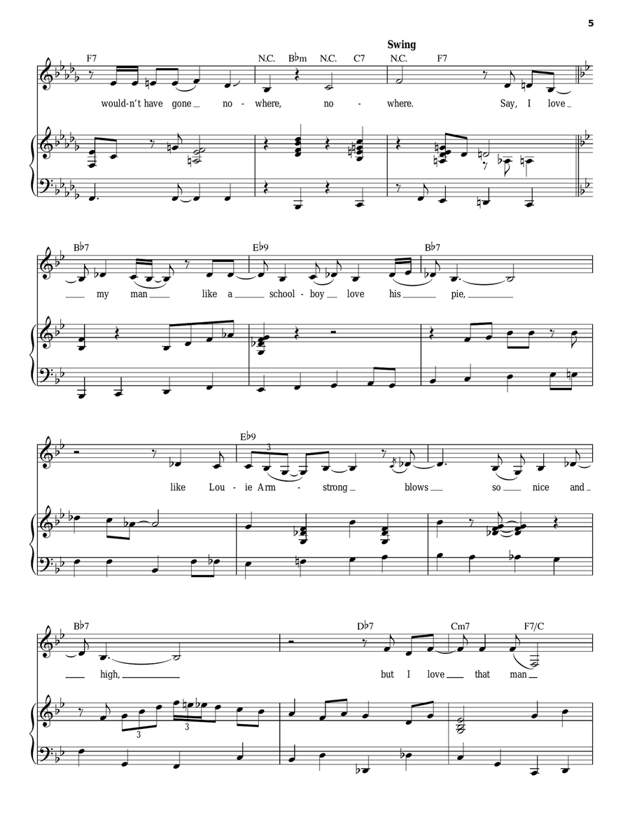 St. Louis Blues Piano, Vocal scores gallery preview page 5