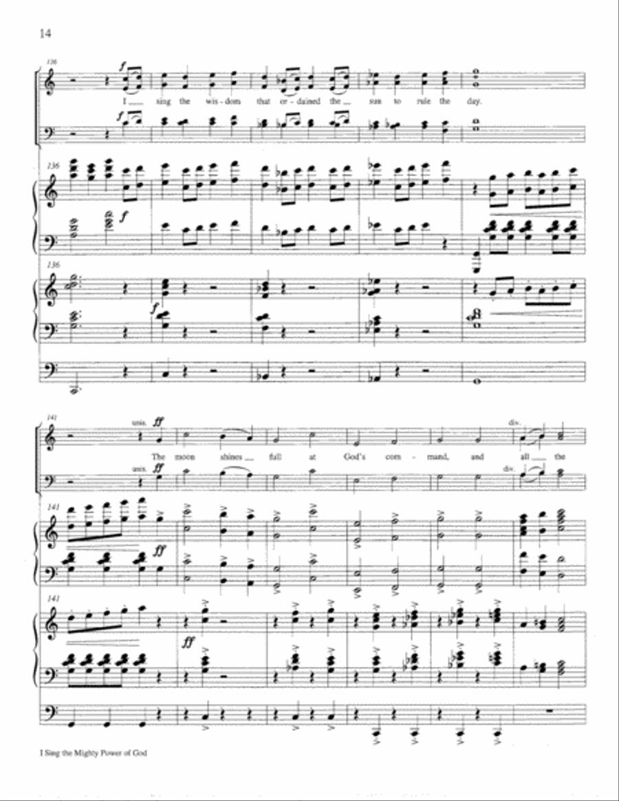 I Sing the Mighty Power of God Organ scores gallery preview page 15