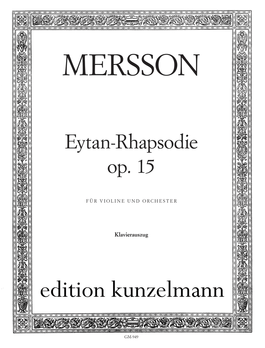 Eytan Rhapsody, Violin concerto Op. 15 Violin Solo scores gallery preview page 1