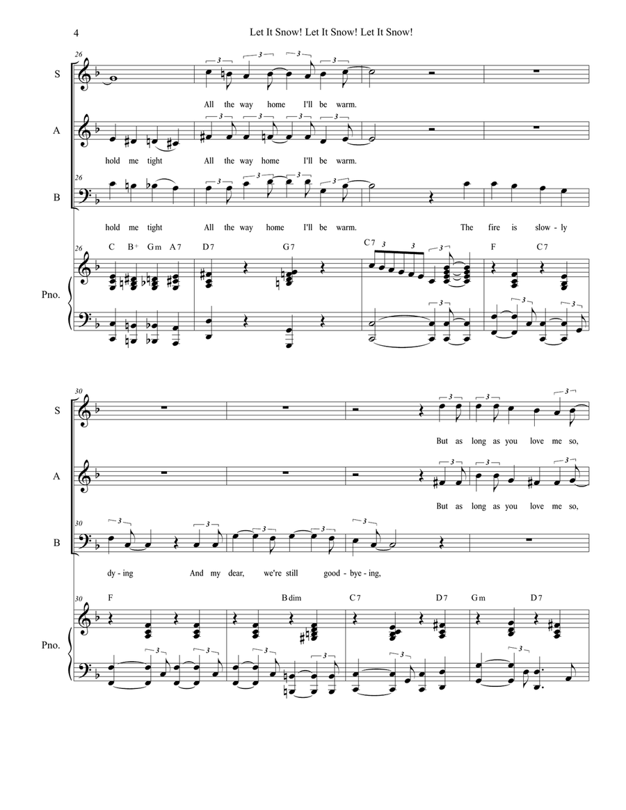 Let It Snow! Let It Snow! Let It Snow! 3-Part scores gallery preview page 4