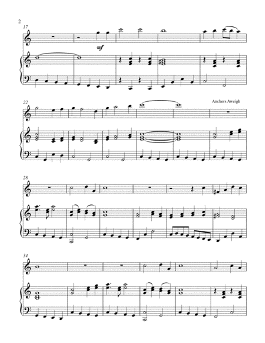 Salute To The Troops (treble C instrument solo) Small Ensemble scores gallery preview page 3
