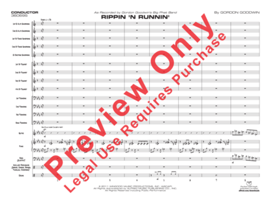 Rippin' 'n Runnin' Jazz Ensemble scores gallery preview page 2