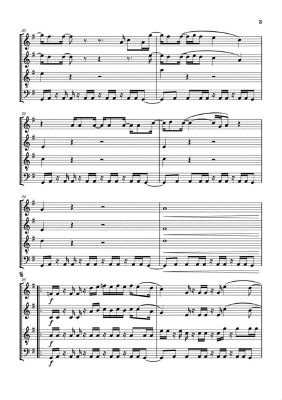 Crazy Saxophone Quartet scores gallery preview page 4