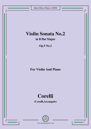 Corelli-Violin Sonata No.2 in B flat Major,Op.5 No.2,for Vioin&Piano