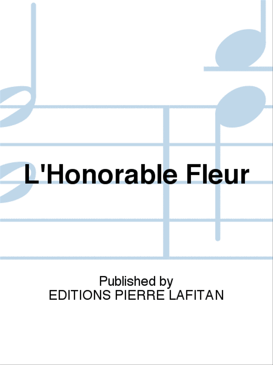 L'Honorable Fleur Piano Solo scores gallery preview page 1