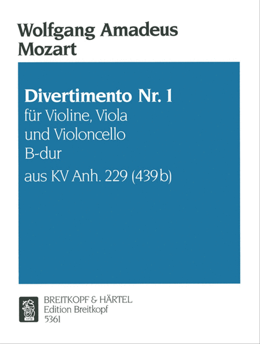 5 Divertimentos KV 439b (App. 229) Score scores gallery preview page 1