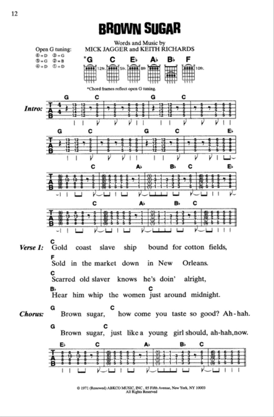 Brown Sugar Acoustic Guitar scores gallery preview page 1
